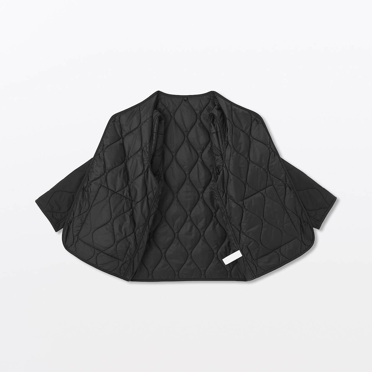 Kurtka pikowana bez kołnierza czarna