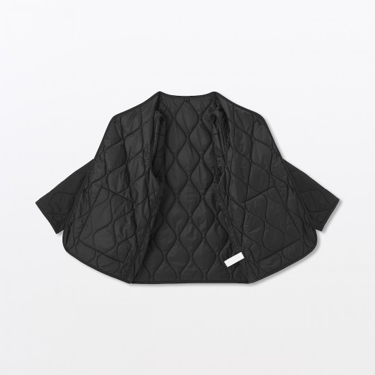 Kurtka pikowana bez kołnierza czarna