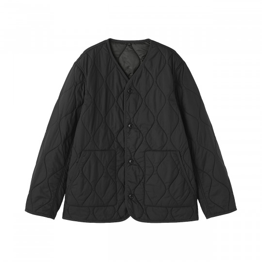 Kurtka pikowana bez kołnierza czarna