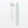 Szczoteczka do zębów z wymienną główką szeroka średnia niebieska