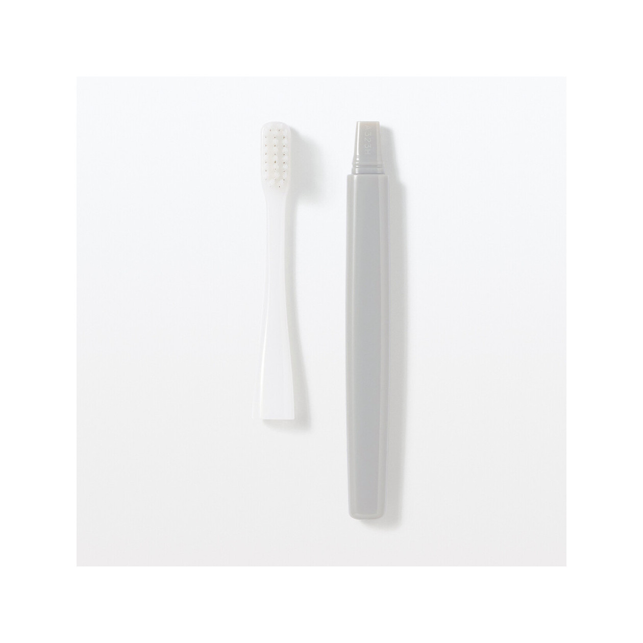 Szczoteczka do zębów z wymienną główką miękka szara