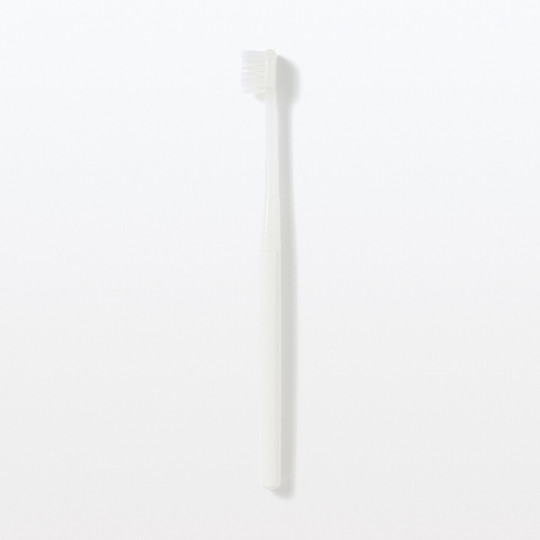Szczoteczka do zębów z wymienną główką szeroka średnia biała