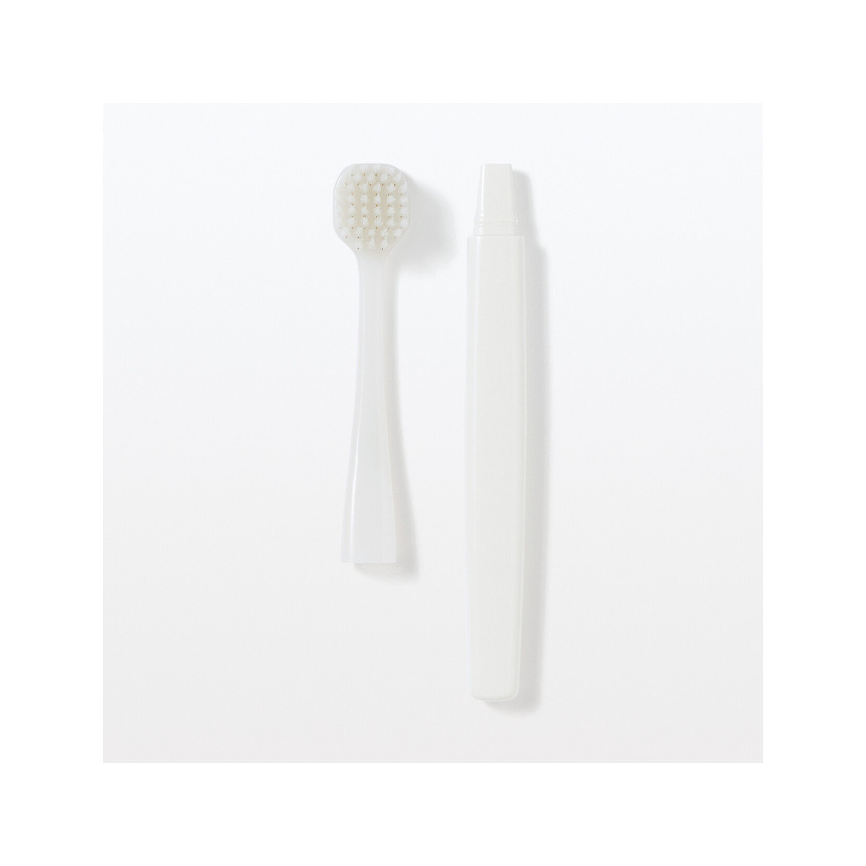 Szczoteczka do zębów z wymienną główką szeroka miękka biała