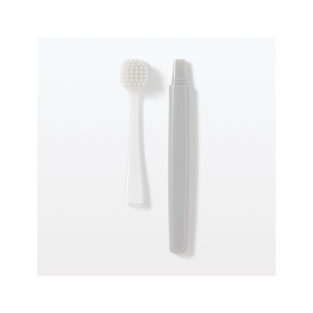 Szczoteczka do zębów z wymienną główką szeroka miękkka szara