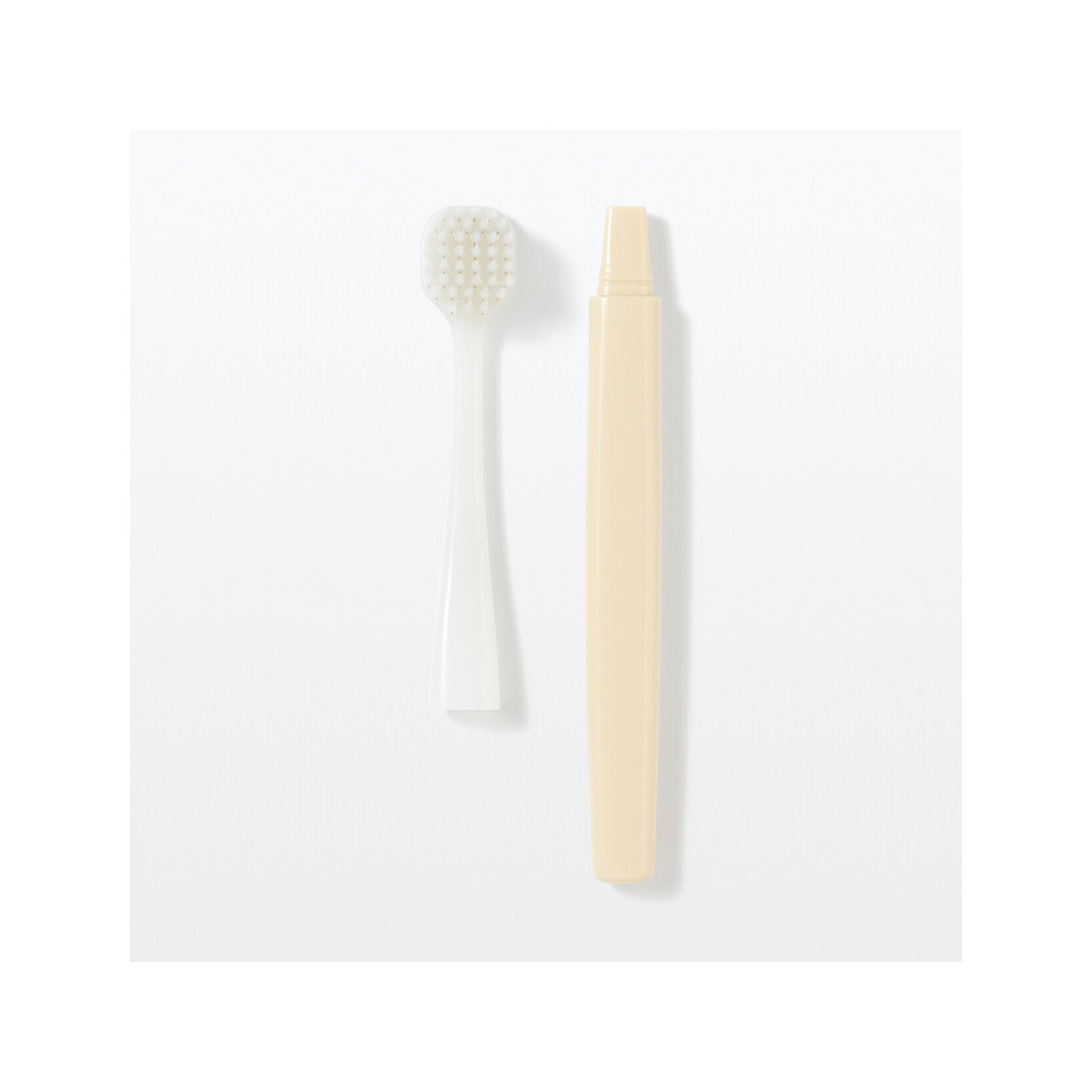 Szczoteczka do zębów z wymienną główką szeroka miękka żółta