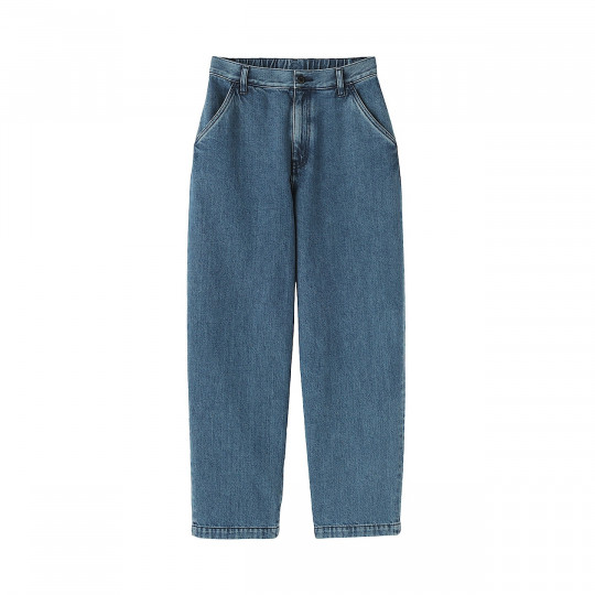 Spodnie szerokie z kapoku denim niebieskie