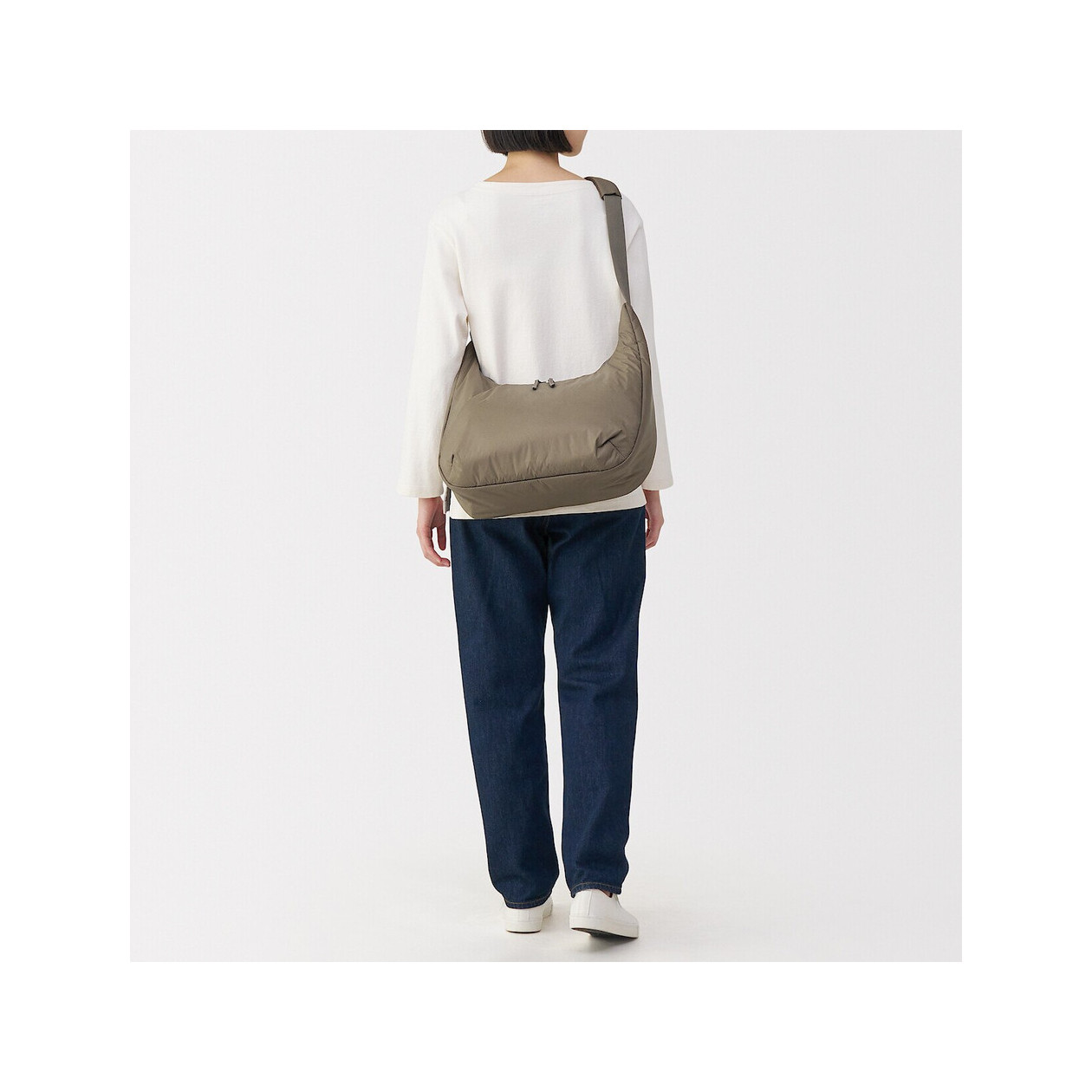 Torba z recyklingu wodoodporna miękka beżowa