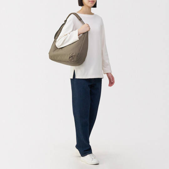 Torba z recyklingu wodoodporna miękka beżowa