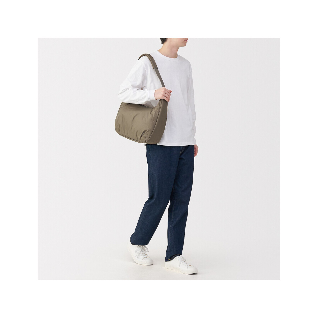 Torba z recyklingu wodoodporna miękka beżowa