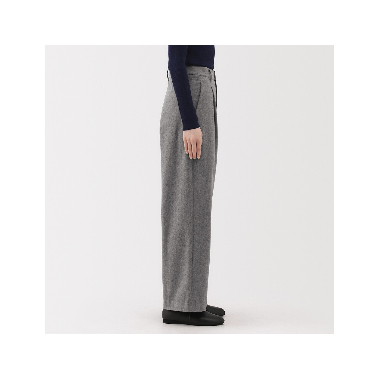 Spodnie z zakładkami szerokie czarne