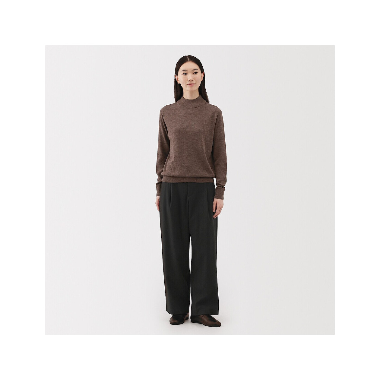 Spodnie z zakładkami szerokie czarne