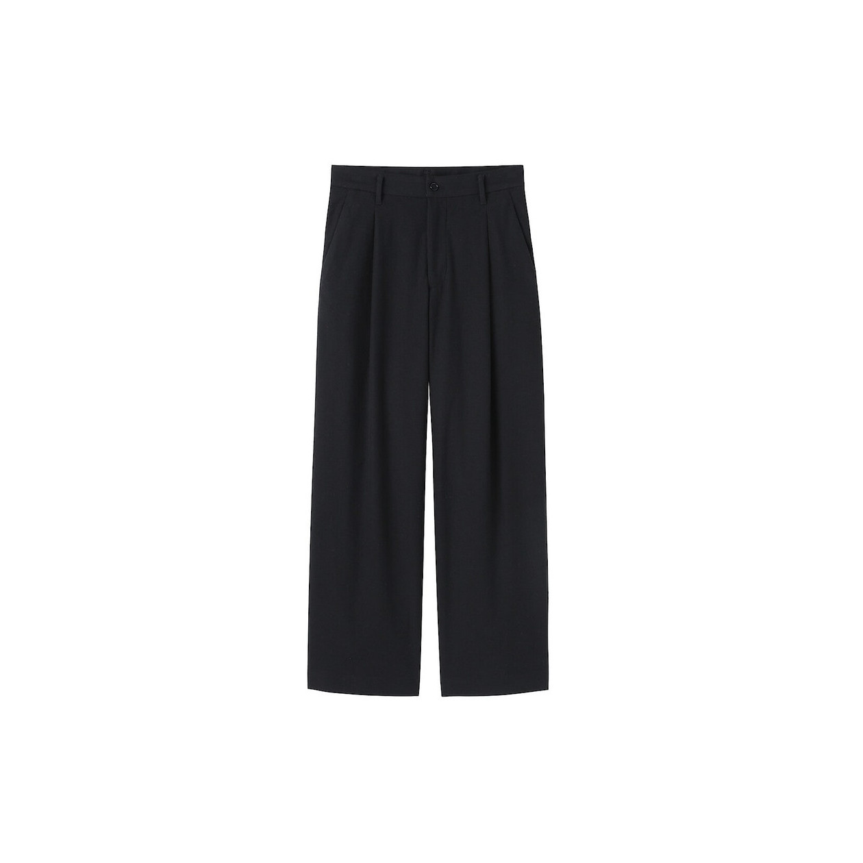 Spodnie z zakładkami szerokie czarne