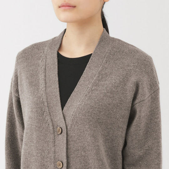 Kardigan wełniany grafitowy