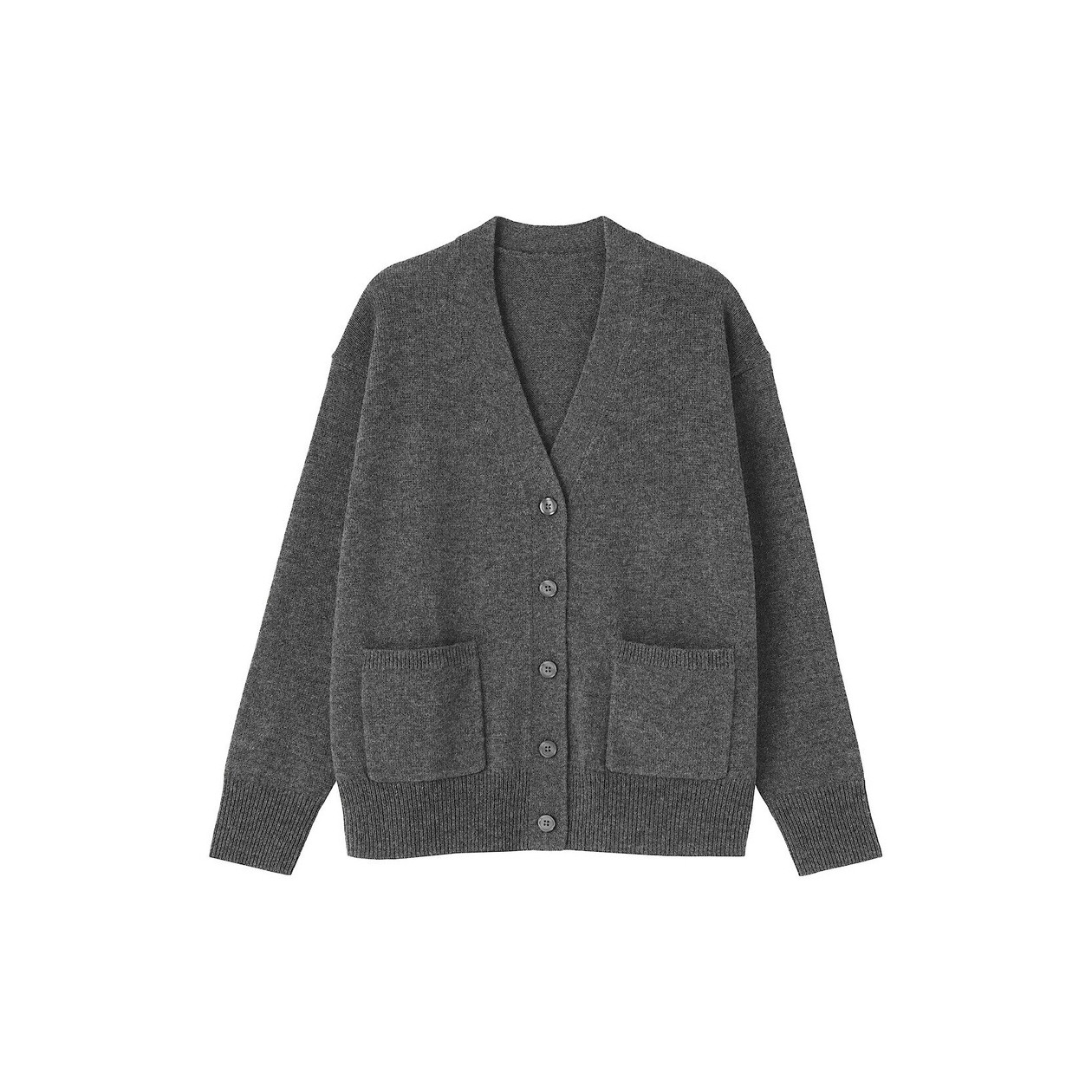 Kardigan wełniany grafitowy