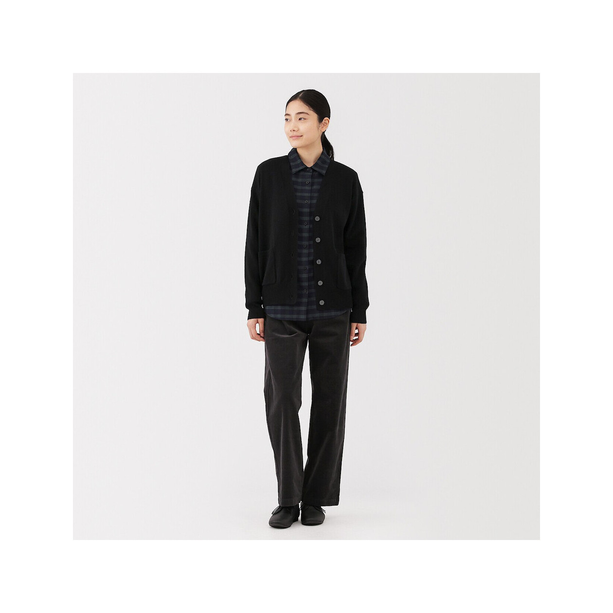 Kardigan wełniany czarny