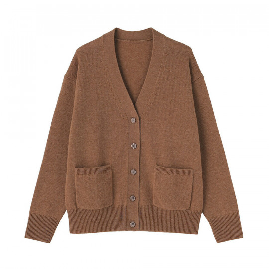 Kardigan wełniany camel