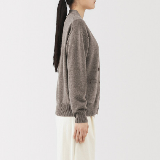 Kardigan wełniany brązowy