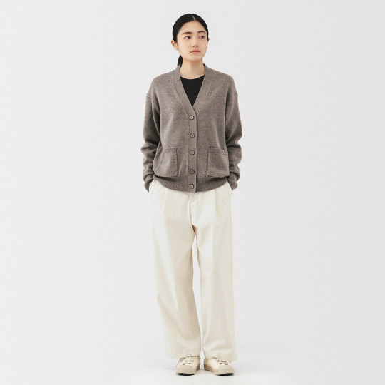 Kardigan wełniany brązowy