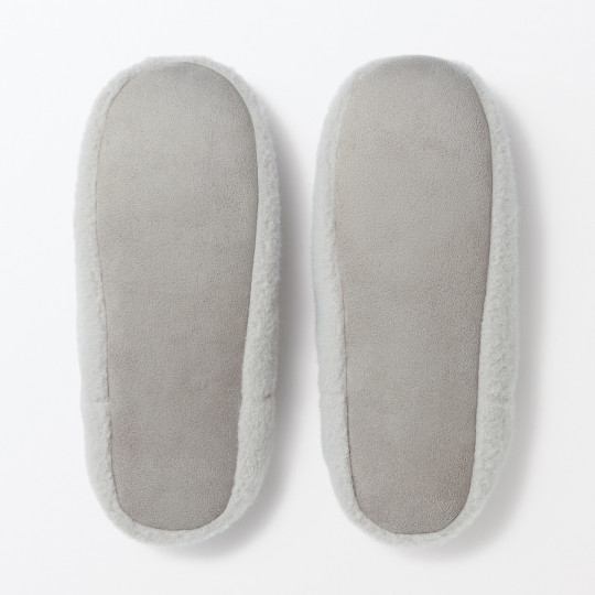 Kapcie ciepłe jasnoszare