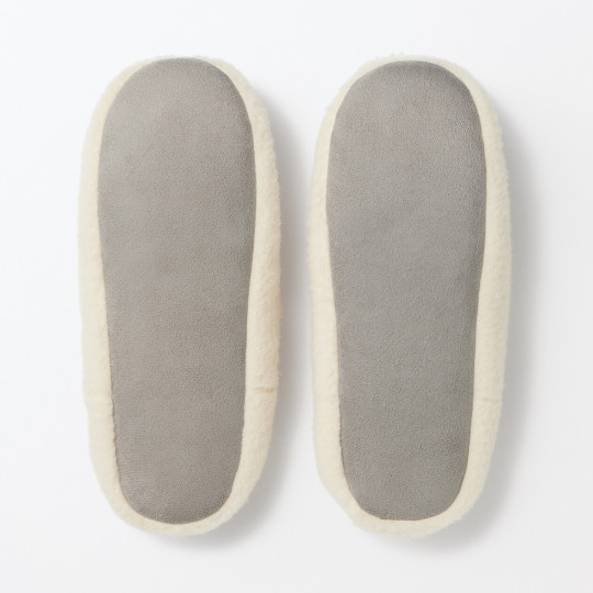 Kapcie ciepłe kremowe