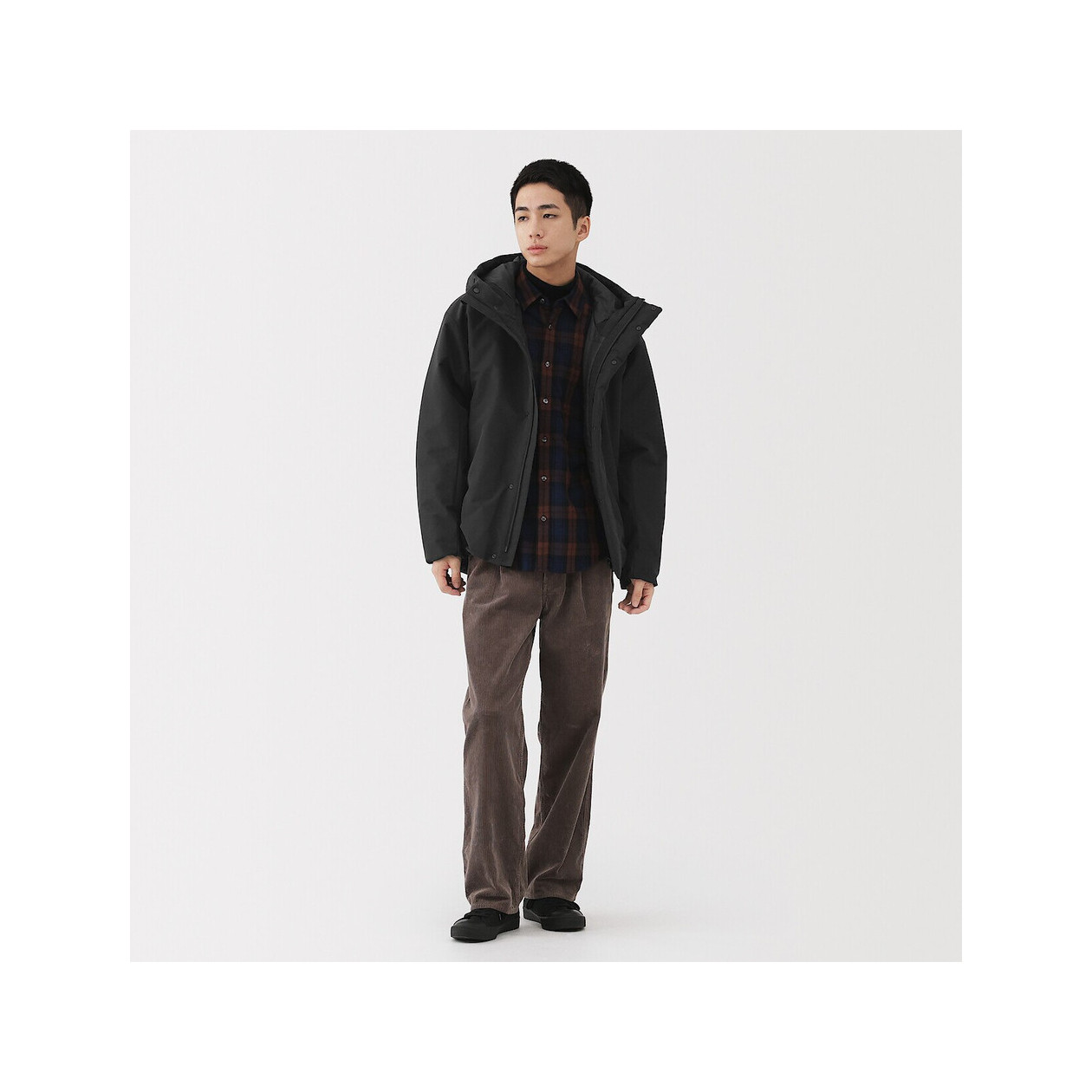 Kurtka puchowa z kapturem czarna