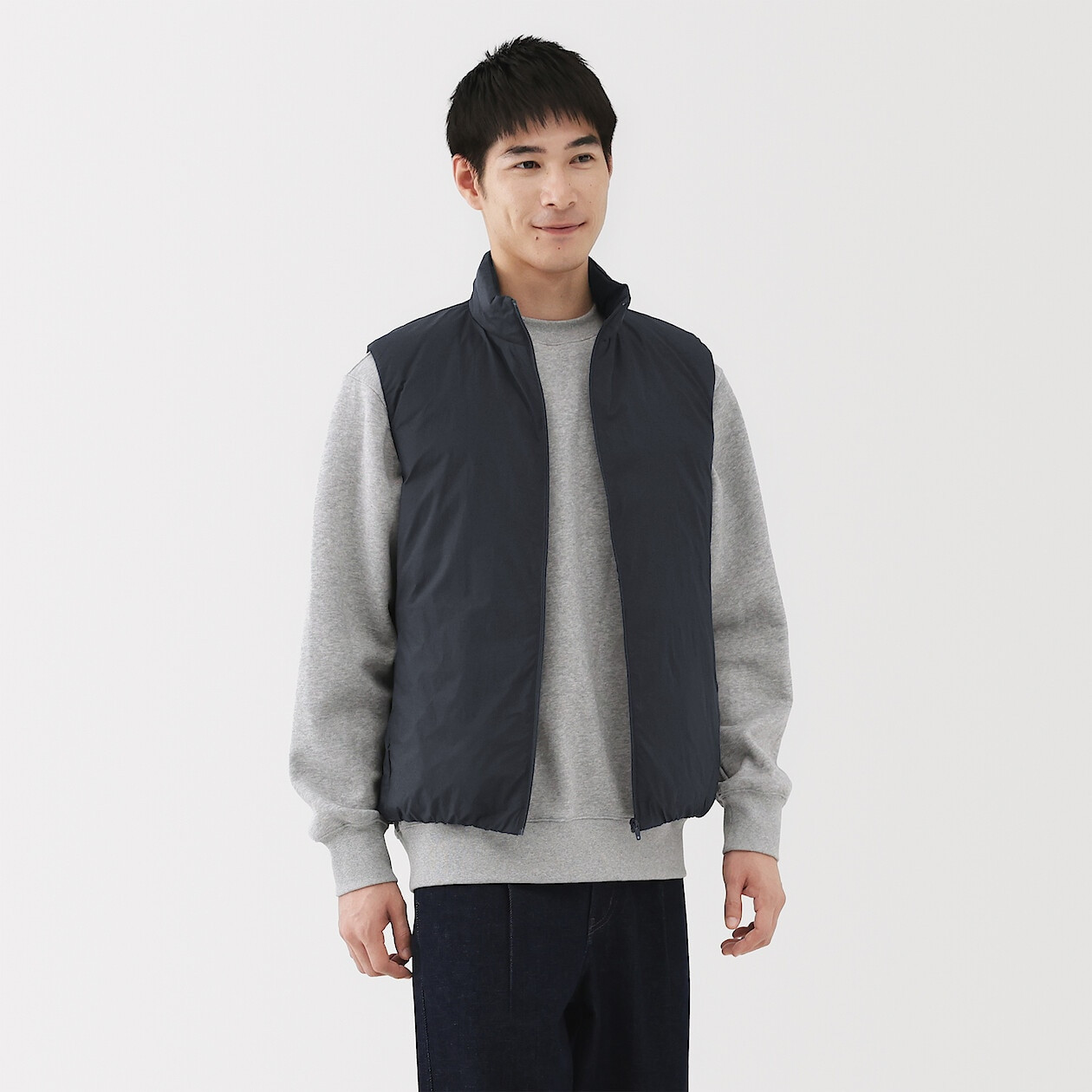 Lekka kamizelka puchowa granatowa