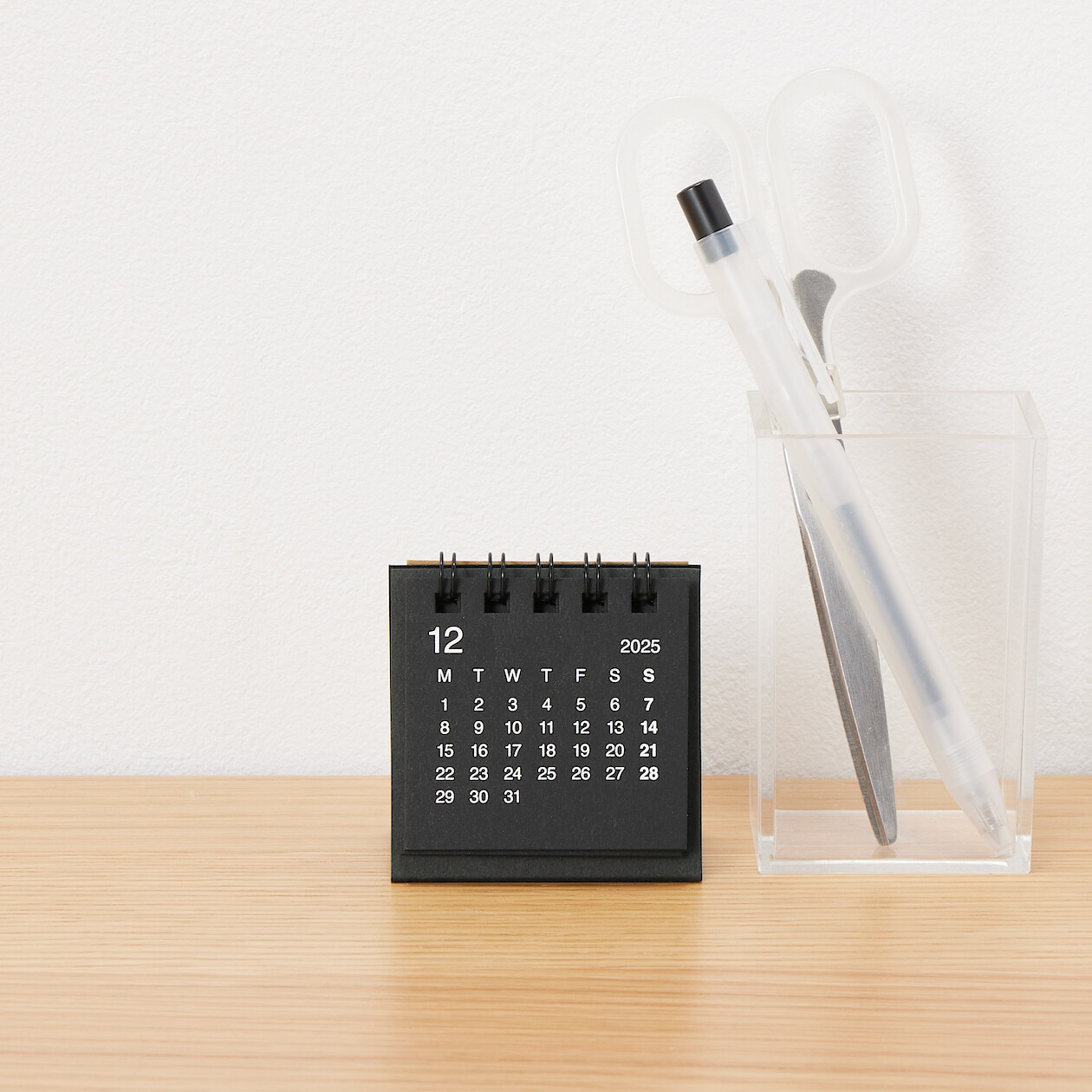 Kalendarz 2026 biurkowy mini czarny