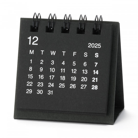 Kalendarz 2026 biurkowy mini czarny