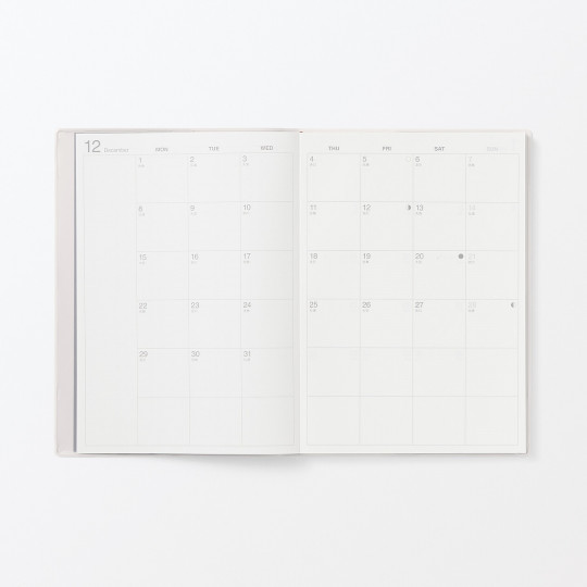 Kalendarz 2026 tygodniowy A5 winylowy biały