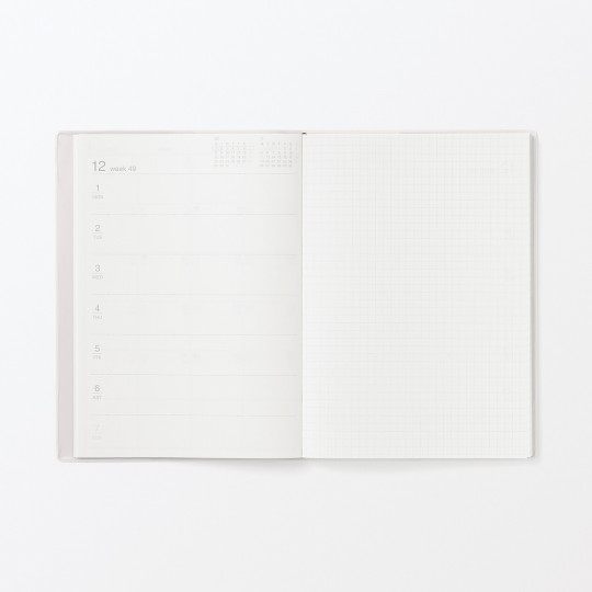 Kalendarz 2026 tygodniowy A5 winylowy biały