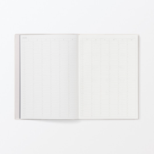 Kalendarz 2026 tygodniowy B6 winylowy biały