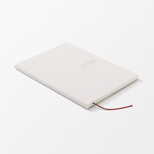 Kalendarz 2026 tygodniowy A6 winylowy biały