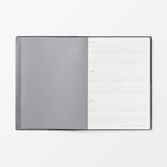 Kalendarz 2026 tygodniowy A6 winylowy grafitowy