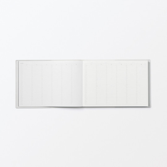 Kalendarz 2026 tygodniowy poziomy B5 winylowy biały