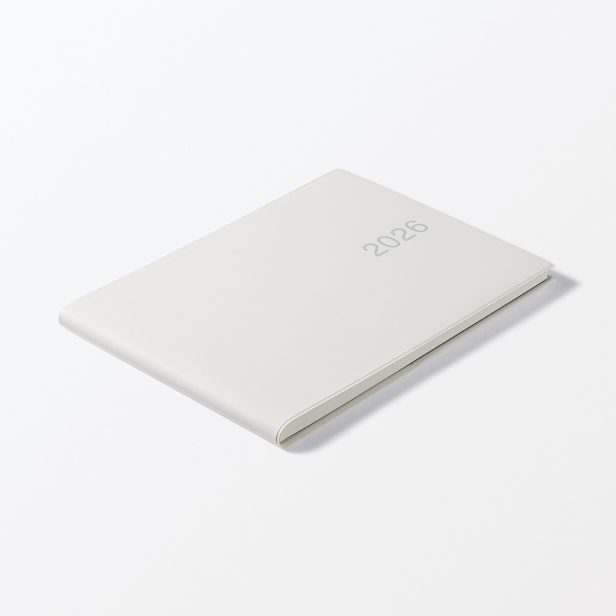 Kalendarz 2026 tygodniowy poziomy B5 winylowy biały