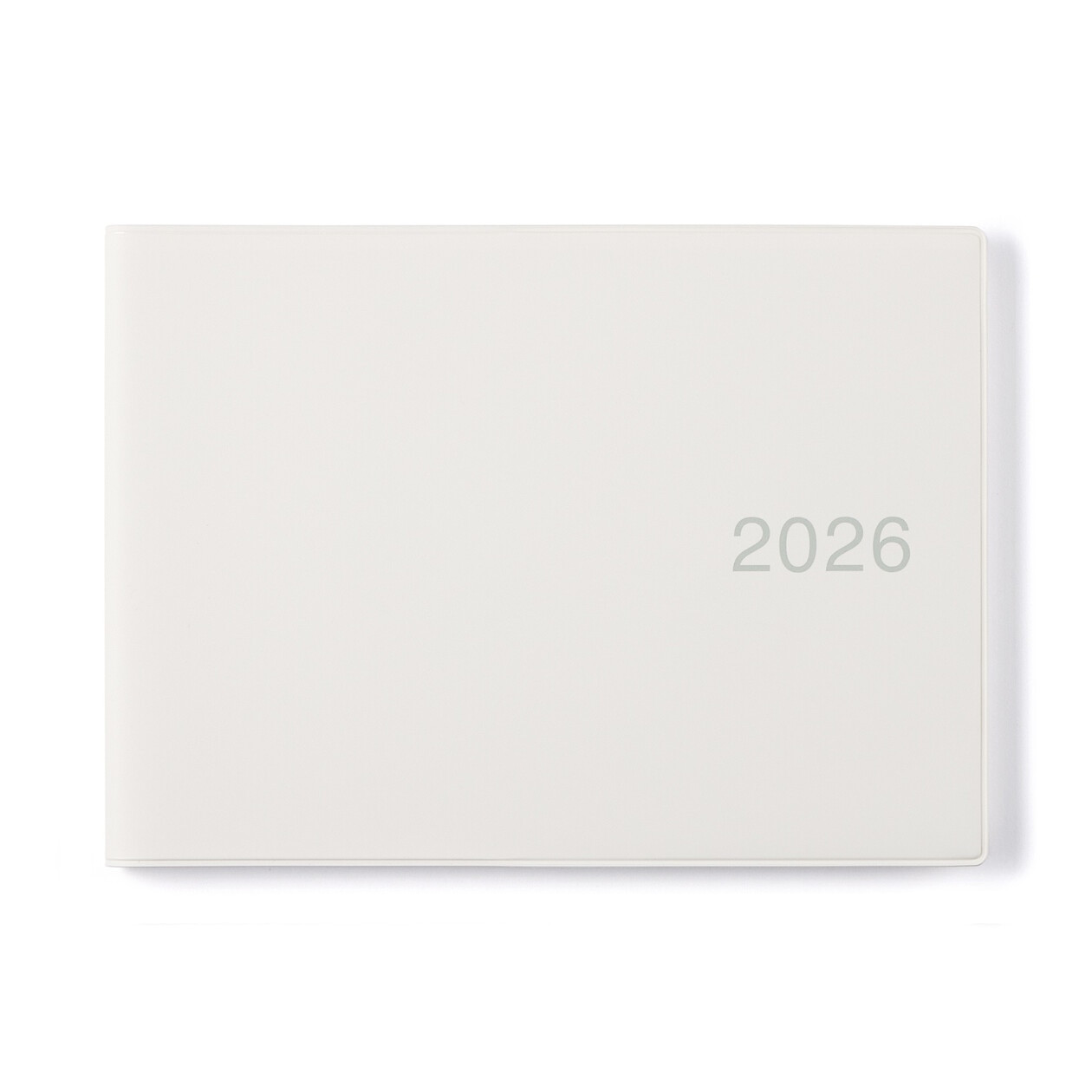 Kalendarz 2026 tygodniowy poziomy B5 winylowy biały