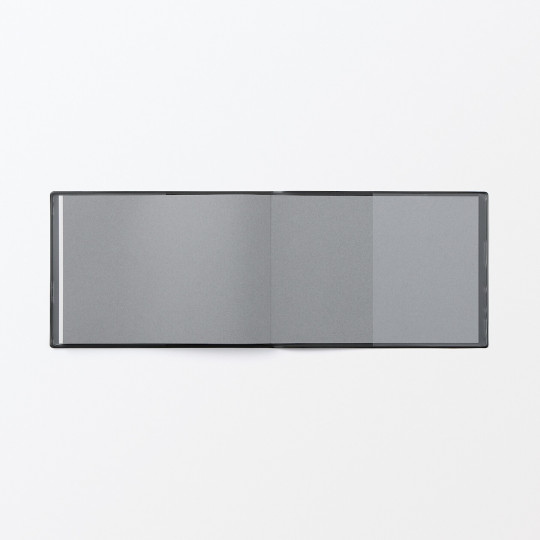 Kalendarz 2026 tygodniowy poziomy B5 winylowy grafitowy