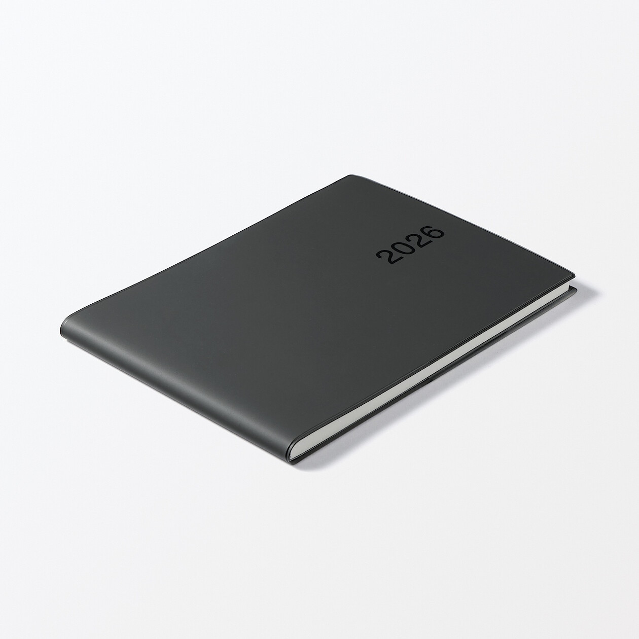 Kalendarz 2026 tygodniowy poziomy B5 winylowy grafitowy