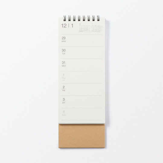 Kalendarz 2026 biurkowy wąski pionowy