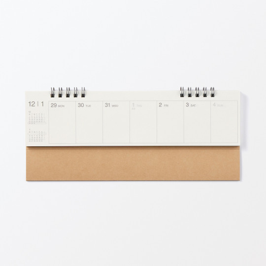 Kalendarz 2026 biurkowy wąski poziomy