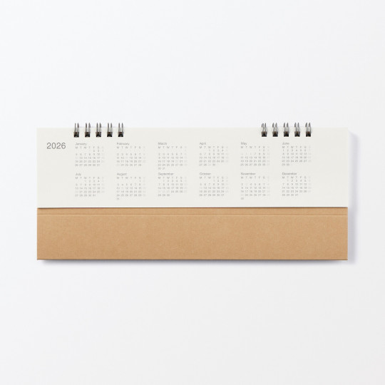 Kalendarz 2026 biurkowy wąski poziomy