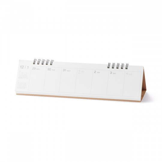 Kalendarz 2026 biurkowy wąski poziomy