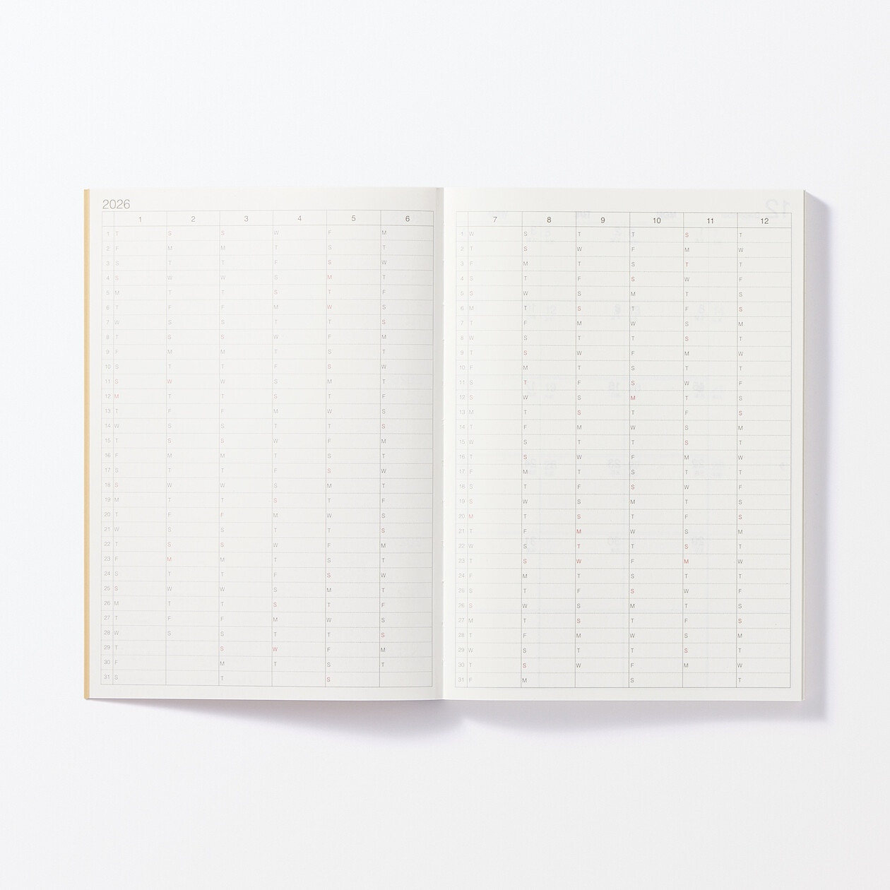 Kalendarz 2026 tygodniowy A5 papierowy