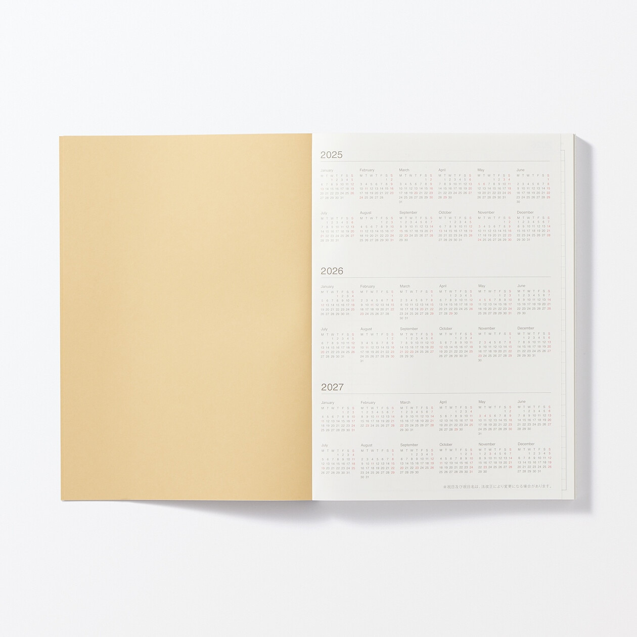 Kalendarz 2026 tygodniowy B6 papierowy