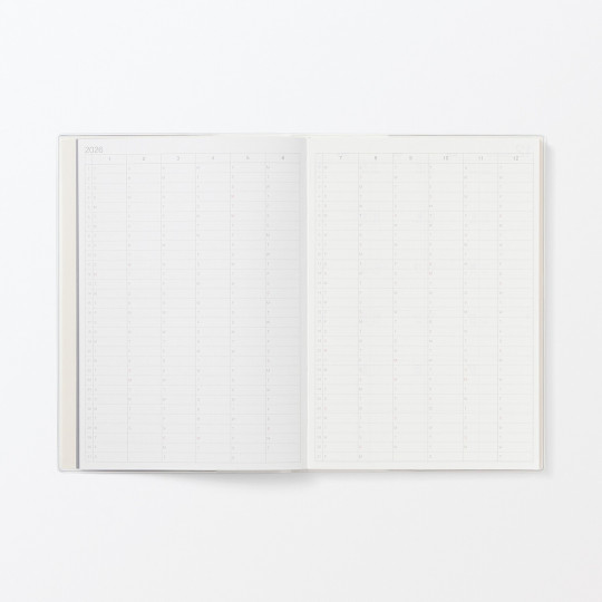 Kalendarz 2026 tygodniowy A5 układ pionowy biały