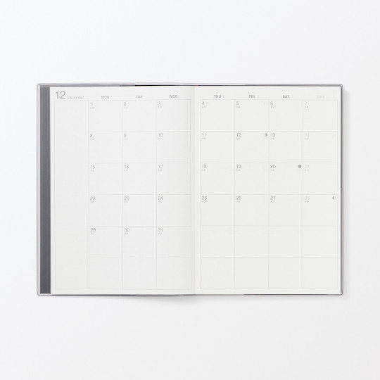 Kalendarz 2026 tygodniowy A5 układ pionowy czarny