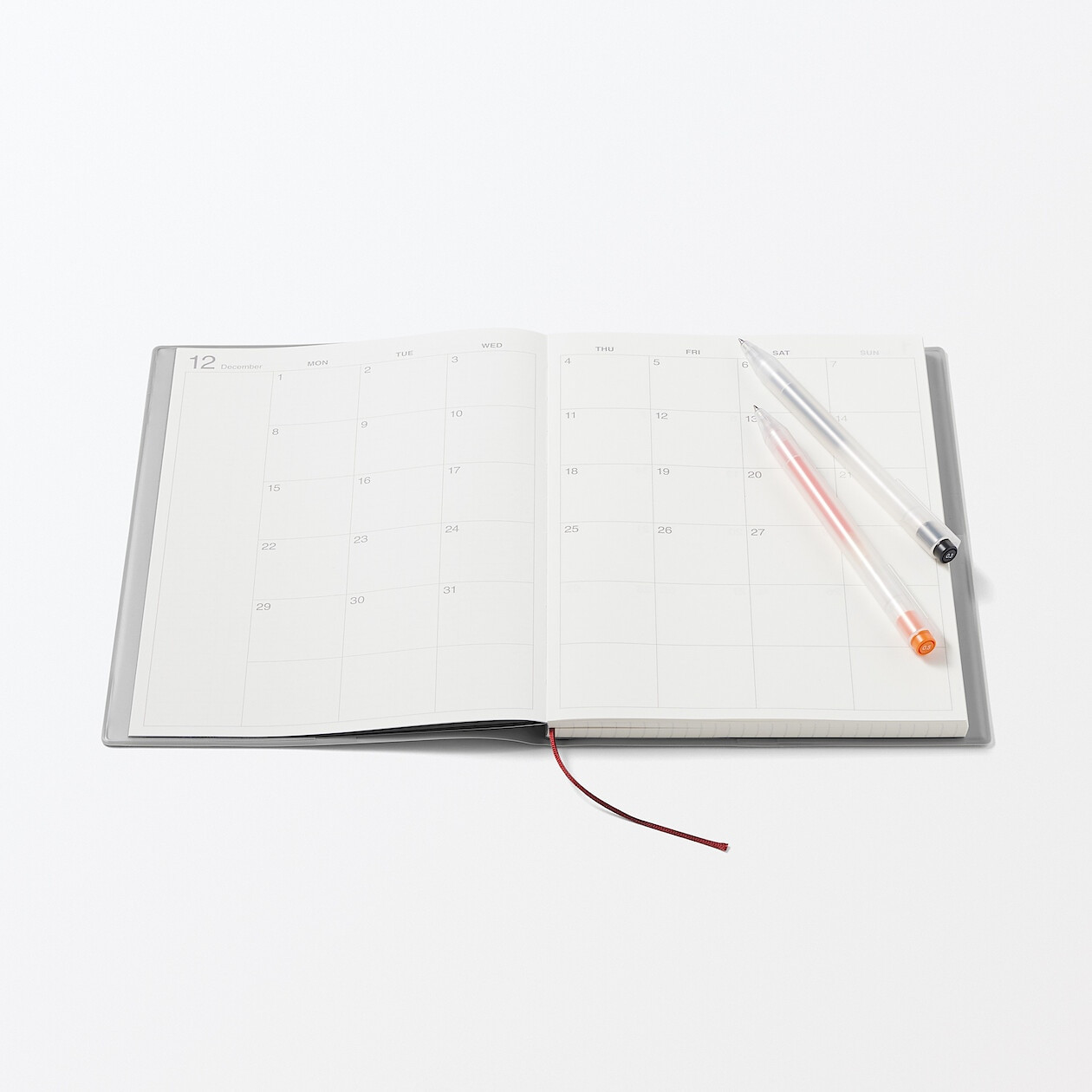 Kalendarz 2026 tygodniowy A5 winylowy szary