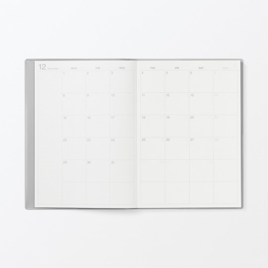 Kalendarz 2026 tygodniowy A6 winylowy szary