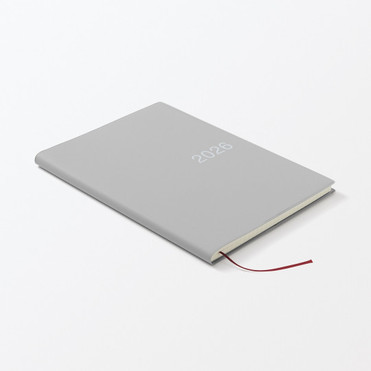 Kalendarz 2026 tygodniowy A6 winylowy szary