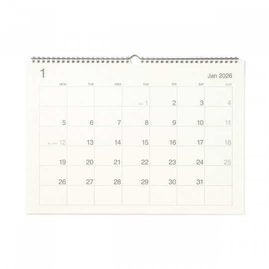 Kalendarz ścienny 2026 poziomy A3